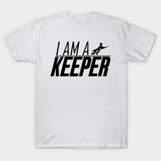 Keeper Black White T-Shirt by tysonstreet